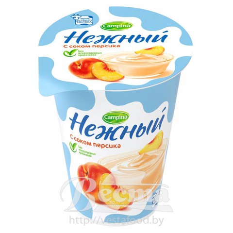 Нежный с соком Персика 1,2% 320г продукт йогуртный