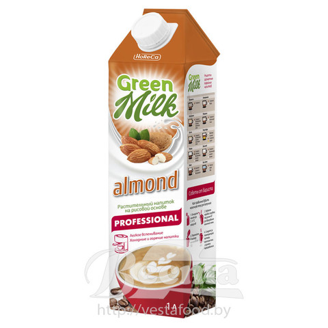 Напиток безалкогольный миндальный на рисовой основе, т.м. "Green Milk Professional", 1л