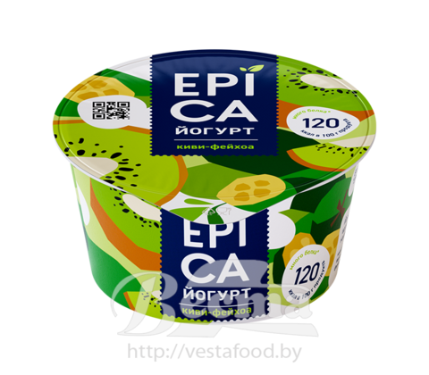 Йогурт с киви и фейхоа "EPICA", м.д.ж.4,8%, 130г