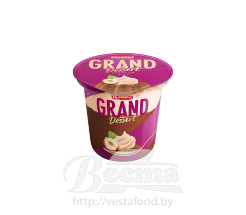 Пудинг молочный ульрапастеризованный шоколадно-ореховый со сливочно-ореховым муссом "Гранд Десерт. Двойной орех", м.д.ж.4,9%, 200г