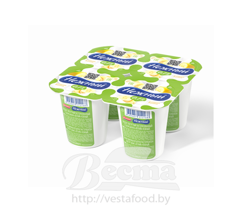 Нежный Легкий  с соком банана 0,1% 95г продукт йогуртный пастеризованный