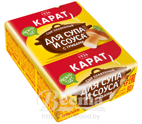 Сыр плавленый "С грибами для супа", м.д.ж.45%, 90г